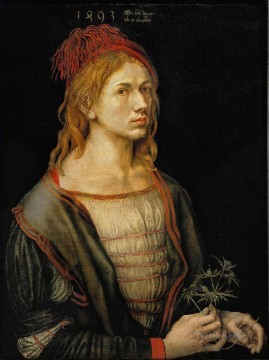 Albrecht Durer Painting - Self portrait at 22 Nothern Renaissance Albrecht Durer
